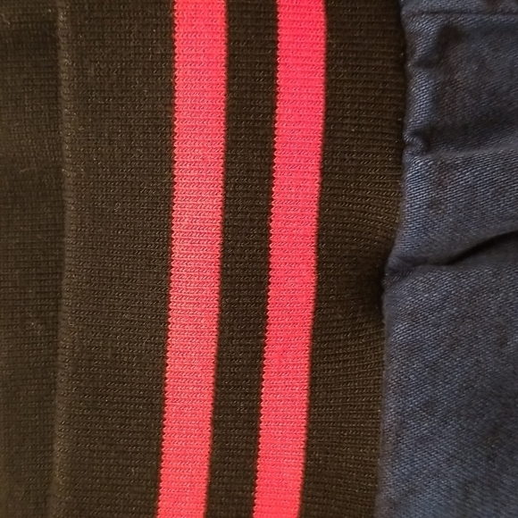 💕RACHEL COMEY💕 Doxa Pant Striped Elastic Waist Acid Wash Denim Navy Large NWT - Picture 14 of 16